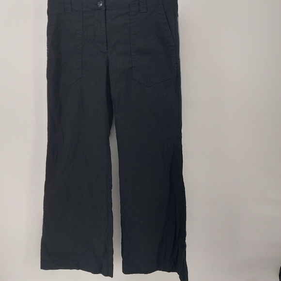 Maeve Anthropologie Naomi High-Rise Wide-Leg Jeans Linen Blend Size 4P - Picture 6 of 16
